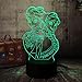 Frozen 3D LED Night Light Elsa Queen Anna Girl Princess Gift Cartoon Figure Desk Table Lamp Flash Gadget Decor Bedroom for Kids Gift(Elsa Anna)
