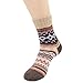 Hippih 5 Pairs Socks Womens Vintage Style Winter Thick Knitting Warm Wool Crew 5 Pairs-a