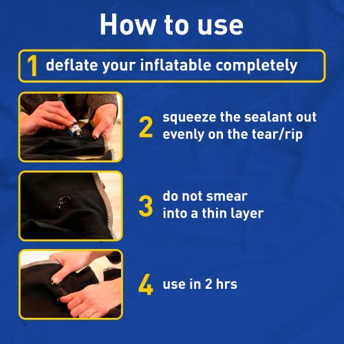 PVC Stitch Liquid Waterproof Repair Patch for Air Mattresses, Waterbeds