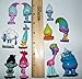 Dreamworks Trolls Movie Deluxe Mini Cake Toppers Cupcake Decorations Set of 17 with Figures and 