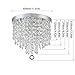 DLLT Modern Crystal Chandelier Fixture, 4-Lights Mini Chandelier Pendant Flush Mount Ceiling Lighting, H12.2'' x W11.8'' Crystal Lights Fixture for Bedroom, Hallway, Kitchen, Bathroom, Living Room