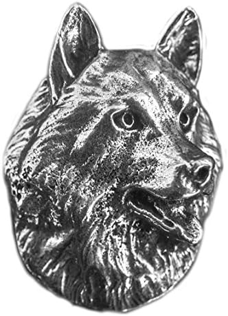 Precious Breeds Antique Pewter Husky Pin