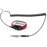 Anti Static ESD Wrist Strap - FEITA Antistatic Bracelet with 8 Feet Grounding Wire - Static-Release Wristband with Clip - Wine Red - 1 Pc