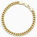 Men's Yellow Gold Tone 6mm Cuban Curb Chain Link Bracelet, 7