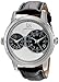 Joshua & Sons Men's JS87SS Silver Quartz Watch With Silver Dial and Black Leather Strap