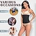 MISS MOLY Waist Trainer for Women with Zip & Hook Underbust Latex Cincher Waist Training Corset Body Shaper Black 2XL
