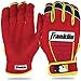 Franklin Sports Adult MLB CFX Pro Batting Gloves, Adult Large, Pair, Red/Optic Yellow