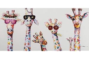 Canvas Wall Art Abstract Giraffe Family Graffiti Art Canvas Paintings On The Wall Art Posters and Prints Animals Street Art P