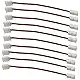 LightingWill 10pcs Pack Strip Wire Solderless Snap Down 2Pin Conductor LED Strip Connector for 8mm Wide 3528 2835 Single Color Flex LED Strips