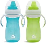 Munchkin Gentle Transition Baby Bottles 2 Pack 10oz Green Blue Handles view 2