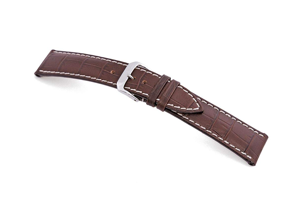 RIOS1931 New Orleans Mod. 51 Alligator Grain Embossed Width 20mm Length 124/92mm Colour Mocha