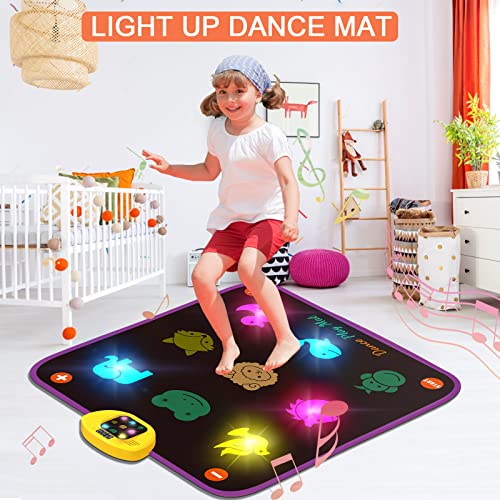 Pafolo 2022 Upgraded Dance Mat Light Up Dance Mat, Dance Mat for Kids, Electronic Music Dance