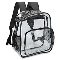 Zicac Clear Stadium Approved Mini Backpack For Adjustable Daypack Transparent Backpack See Through Backpack Clear Bag With Mesh Side Pockets