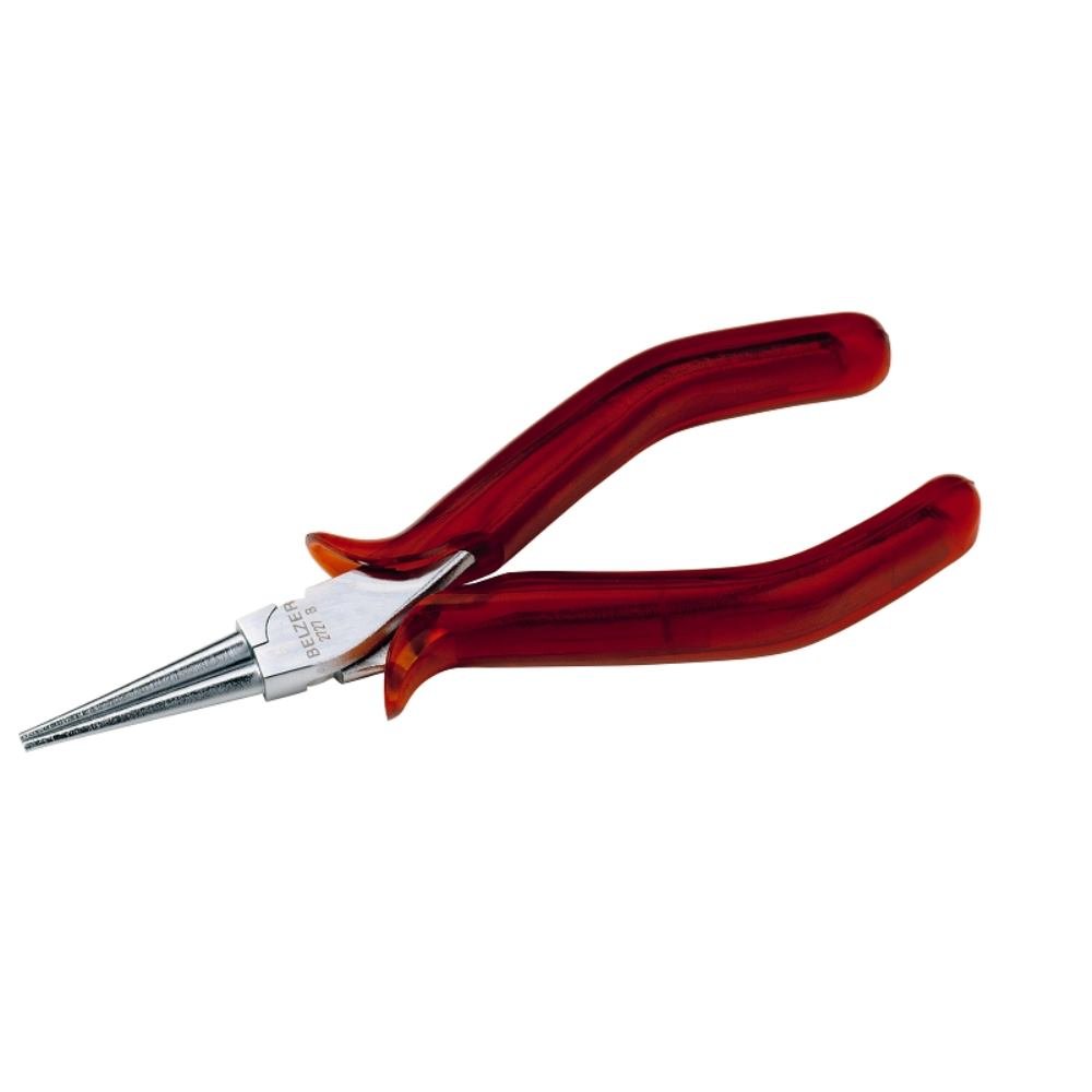 Bahco 2727 B Straight Round Nose Pliers, Red/Silver, 140 mm
