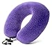 Aeris Purple Travel Pillow for Airplanes and Cars – Memory Foam Neck Pillow with Sleep Mask, Earplugs, Carry Bag, and Washable Velour Cover