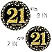 Trgowaul 21th Birthday Party Supplies - Gold Disposable Paper Plates, Napkins, Cups, Tablecover Forks, Knives and Spoons for 16 Guests and Party Supplies Decorations Banner