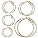 6 Pairs Gold Hoops Womens Huggie Earrings Set