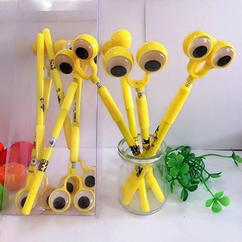 Shararat Cartoon Minions Spring Theme For Kids With Googly Eyes(Pack Of 12)
