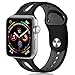 KOLEK Sport Bands Compatible with iWatch 42mm/44mm, Soft Silicone Replacement Bands Compatible with iWatch 1/2/3/4, M/L, Black/Grey