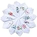 La closure Cotton Embroidered Ladies Lace Handkerchiefs 6 Pieces