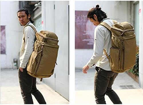AMOS Canvas bag shoulder bag men 's computer backpack outdoor leisure sports bag large capacity mountaineering backpack