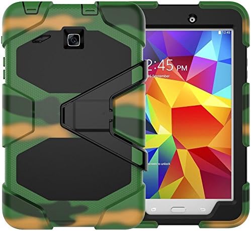 Galaxy Tab E 8.0 Heavy Duty Case, SM-T377 Shock Proof With Kickstand Built-in Screen Full- Body Protective Case for Samsung Galaxy Tab E T377 8.0 inches (camo)