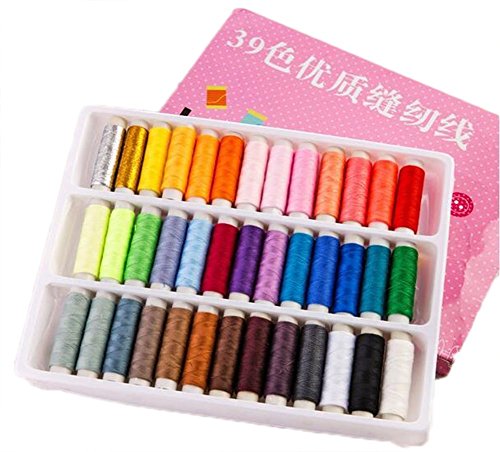 Boxtree 39 Assorted Color 200 Yards Per Unit Polyester Sewing Thread Spool Set - Thumbnail 2