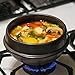 Crazy Korean Cooking Korean Stone Bowl (Dolsot), Sizzling Hot Pot for Bibimbap and Soup - Premium Ceramic (Medium - No Lid)