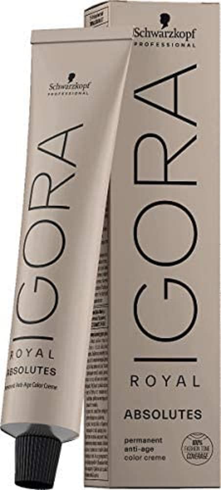 Schwarzkopf Professional Igora Royal Absolutes Anti-Age Colour Creme, No. 7-10 Medium Blonde Cendre Natural, 4045787380446