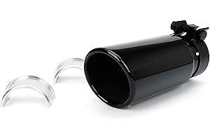 MFZDQL PT932-35180-02 Exhaust Muffler Stainless Steel Tip Upgrade Compatible With Toyota Tacoma 2005-2023 PT9323518002 PT932-35162 - Black