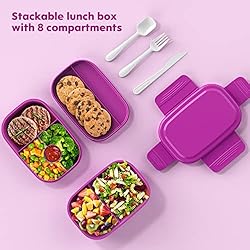 Bento Box Adult Lunch Box,3 Stackable Bento Lunch