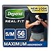 Depend Real Fit Incontinence Briefs for Men, Small/Medium (Pack of 56) primary