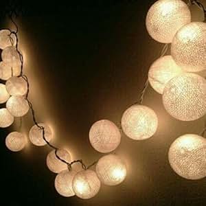 Amazon.com : Thai style cotton ball Pure white led fairy