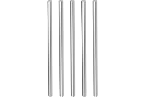 CoCud Round Steel Rod, 4.5mm Diameter 100mm Length, High Speed Steel Bar Stock Craft DIY Tool - (Applications: for Drill Lathes Boring Machine), 5-Pieces