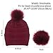 Womens Straw Hat Wide Brim Floppy Beach Cap Adjustable Sun Hat for Women UPF 50+ (Burgundy)