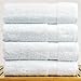 Luxury Hotel & Spa Towel Turkish Cotton & Bamboo Rayon (White, Bath Towel  - Set of 4)
