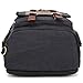 KAUKKO Outdoor Travel Men Backpack Hiking Camping Canvas Rucksack (Canvas Black)