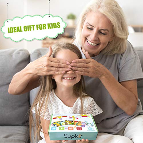 Supkiir Beginner Wooden Pattern Puzzle Blocks Educational Toy, 12 Double-Sided Scenes and 120 Pcs Colorful Blocks for Preschool or Kindergarten Kids