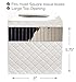 Creative Scents Quilted Mirror White Tissue Box Cover Square - Decorative Bathroom Tissue Box Holder - Modern Mirrored Tissues Cube Box Cover with Durable Bottom Slider