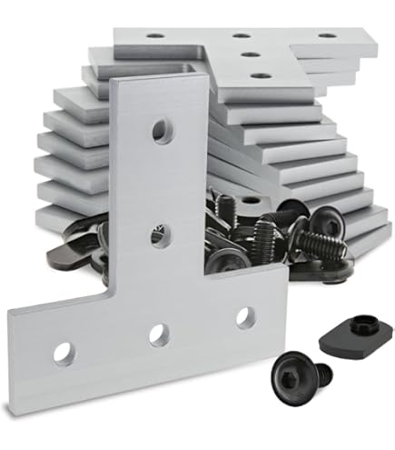Sutton Concepts 5-Hole L Flat Plate 10 Series Aluminum For 80/20 T-Slot 4081