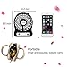 OPOLAR F101 Portable Rechargeable Mini USB Fan with LG 18650 Lithium (2200mAh) Battery, Night Light-Black