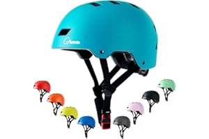 APUSALE Bike Skateboard Helmet, Adjustable and Multi-Sport for Skate Scooter, 3 Sizes for Adult Youth Kids Toddler