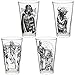 Zak Designs Star Wars Set of 4 Pint Glasses, Darth Vader, Yoda, Stormtroopers, C3P0 & R2-D2, 4 piece set