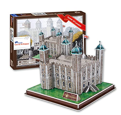 3D Tower of London Replica Landmark Model Puzzle 36 Piece Kit