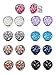ATIMIGO Stainless Steel Druzy Stud Earrings Set for Women Men Hypoallergenic Pierced Earrings 9 Pairs