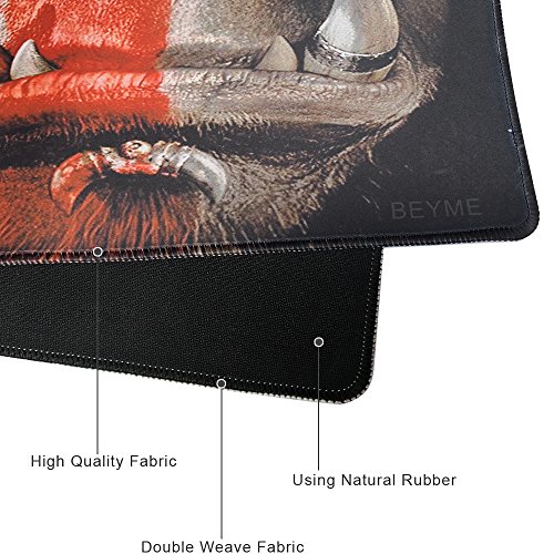 Large Gaming Mouse Pad, Imegny Extended Keyboard & Mouse Mat with Stitched Edges + Non-slip Rubber Base (35.415.7Inch, moshou)