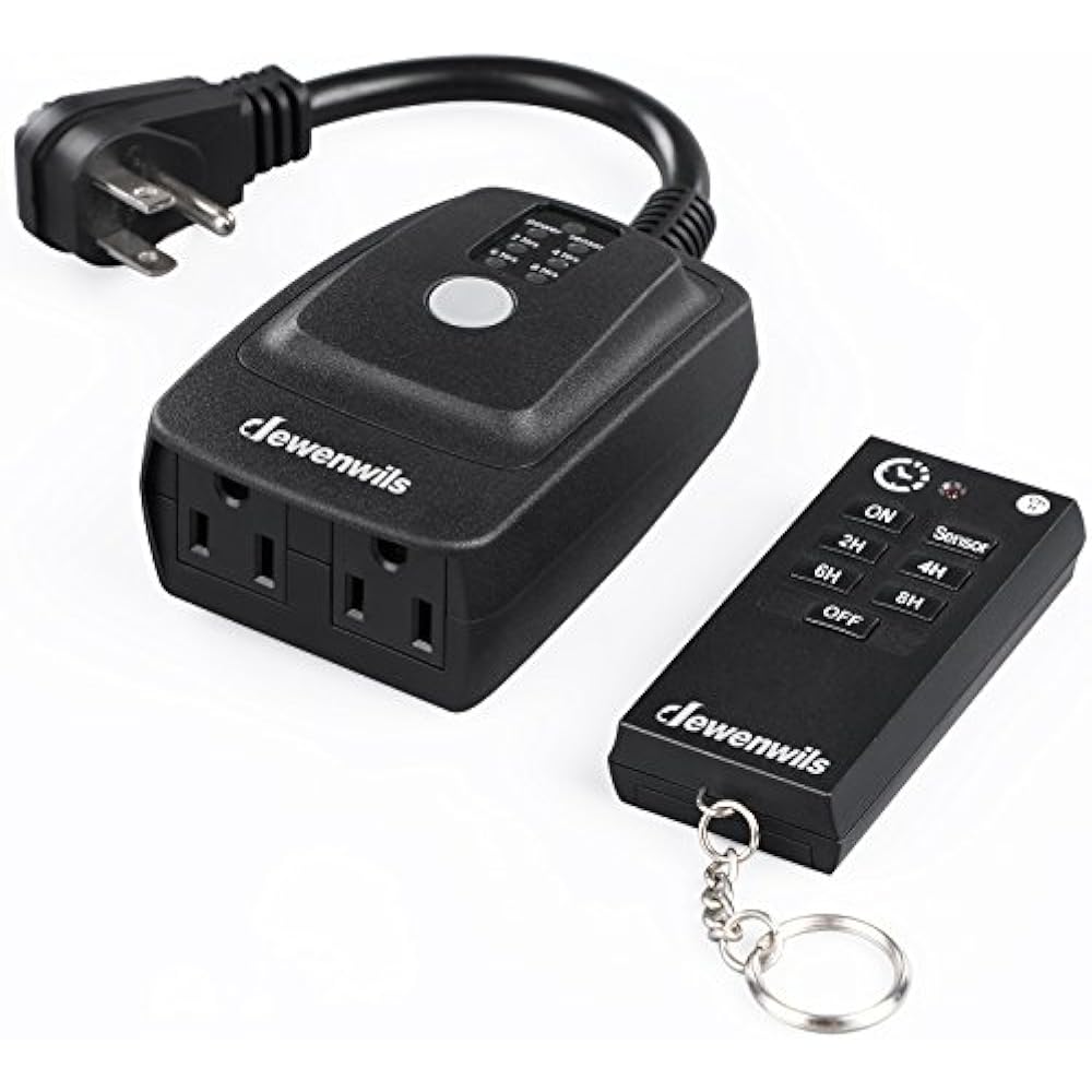 DEWENWILS Timers ODT12B Outdoor Light Sensor Timer, Heavy Duty