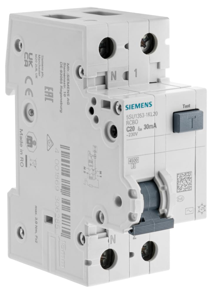 Siemens - RCD Circuit Breaker 30 mA 20 A Type AC