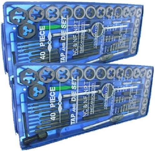 New TAP and DIE Set 80 Piece SAE & Metric W/cases Screw Extractor Remover
