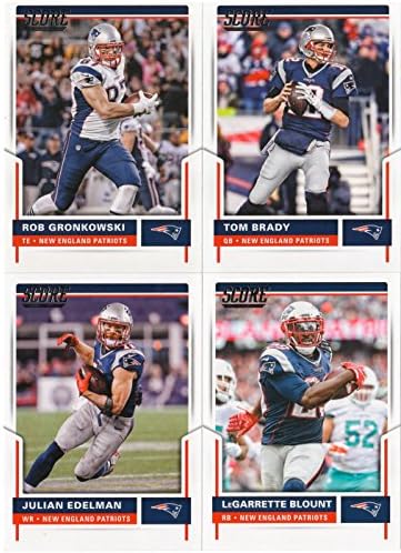 NEW ENGLAND PATRIOTS - 2017 Score Football Cards COMPLETE Team Set (PLUS 1 Special Insert Card)